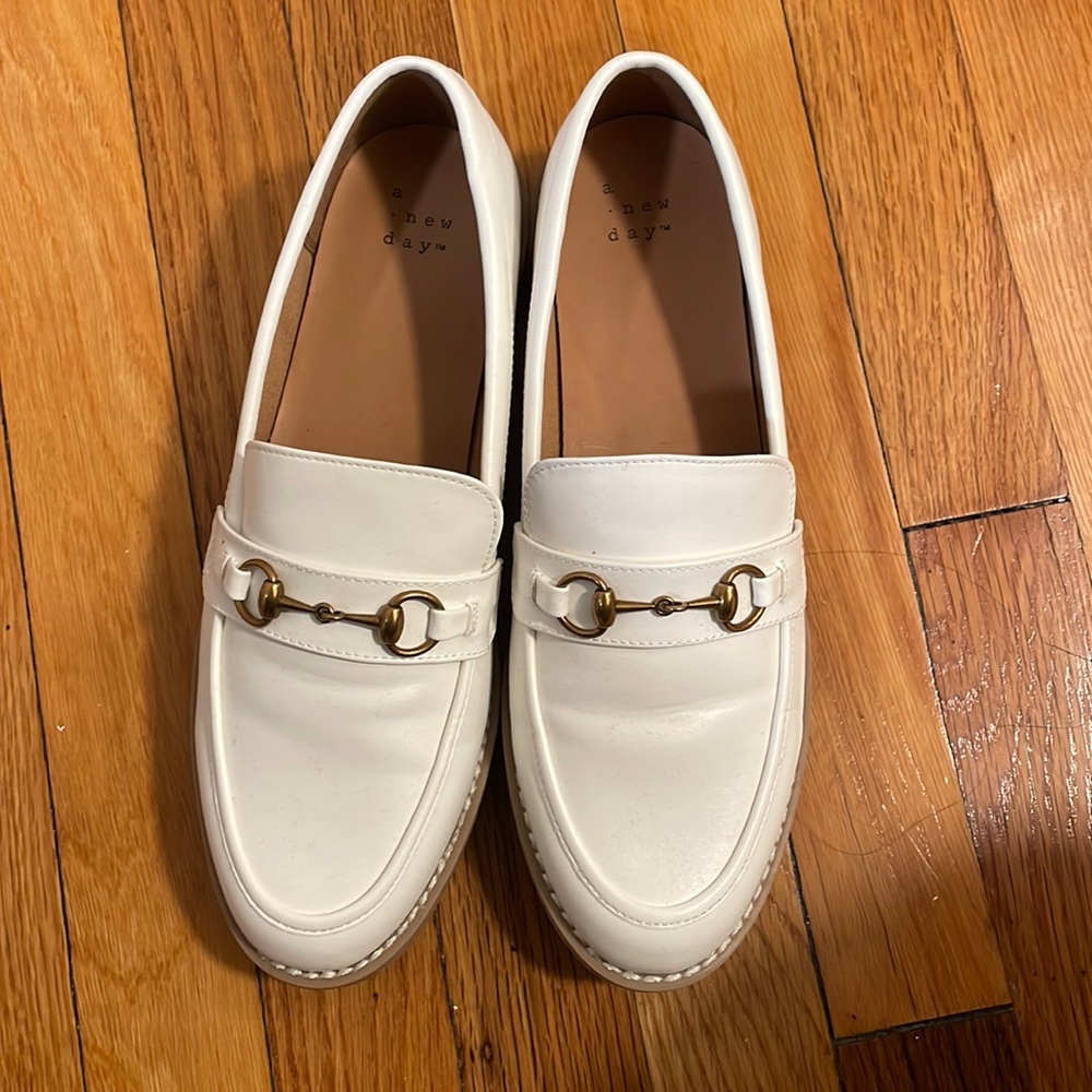 Brand new white platform shoes